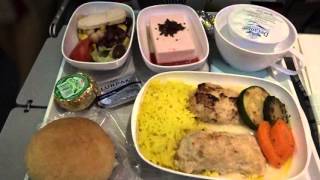 アキーラさん利用⑤エミレーツ航空・マルタ→ドバイ（キプロス経由）機内食！EK108・Emirates airlines from Malta to Dubai