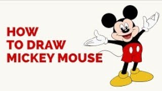 How to Draw Mickey Mouse Easy Cartoon Drawing for beginner.