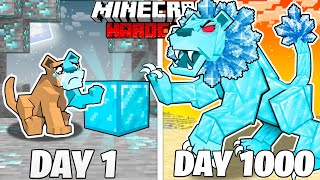 I Survived 1000 Days As A DIAMOND LION in HARDCORE Minecraft! (Full Story)