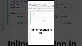 9/100 c++ tutorial | inline function in C+ #coding #cpp #share