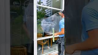 Satisfying Job! 💯🧼 #satisfying #satisfyingsounds #oddlysatisfying #windowcleaning #shorts