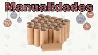 MANUALIDADES CON TUBOS DE CARTÓN PARA NAVIDAD. Reciclaje DIY