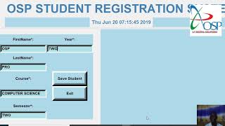 OSP student registration system using python, mysql and tkinter