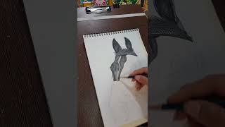 Realistic Horse Sketch 🤯|Time lapse of Horse Drawing|#art #horsesketch #shorts #realisticdrawing