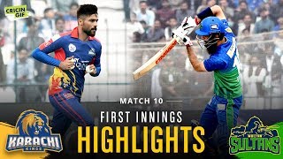 Match 10 - Karachi Kings Vs Multan Sultans - First Innings Highlights