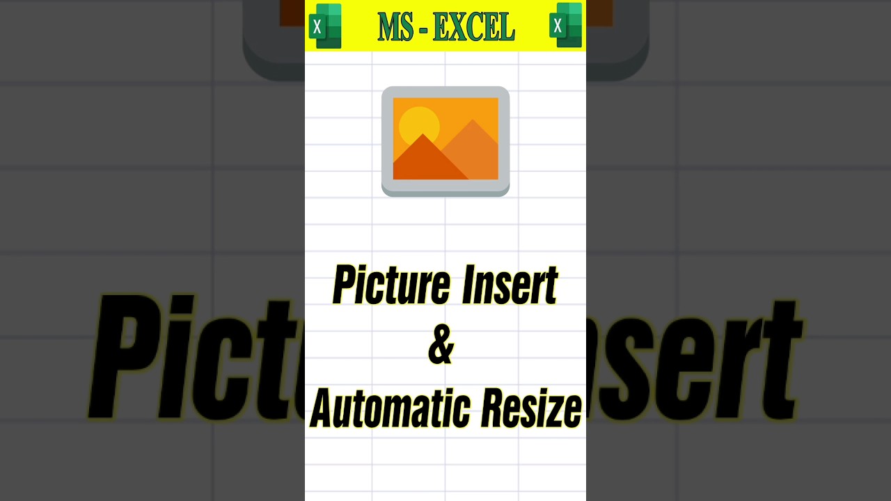 How To Insert Picture And Auto Resize in Excel #shorts #exceltipshindi