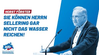 Horst Förster: Sie können Herrn Sellering gar nicht das Wasser reichen!