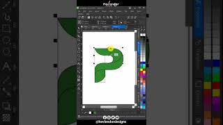 Logo Design Letter P in Corel Draw | Hevlendordesigns #coreldraw  #shorts
