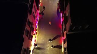 Doubletstraat, Den Haag from a flying drone - Red Light District