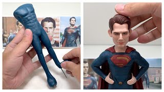 Superman handmade from polymer clay, sculpture timelapse【Clay Artisan JAY】#shorts
