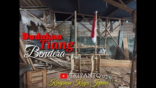 Dudukan Tiang Bendera // Tempat Menaruh Tiang Bendera || kerajinan Kayu