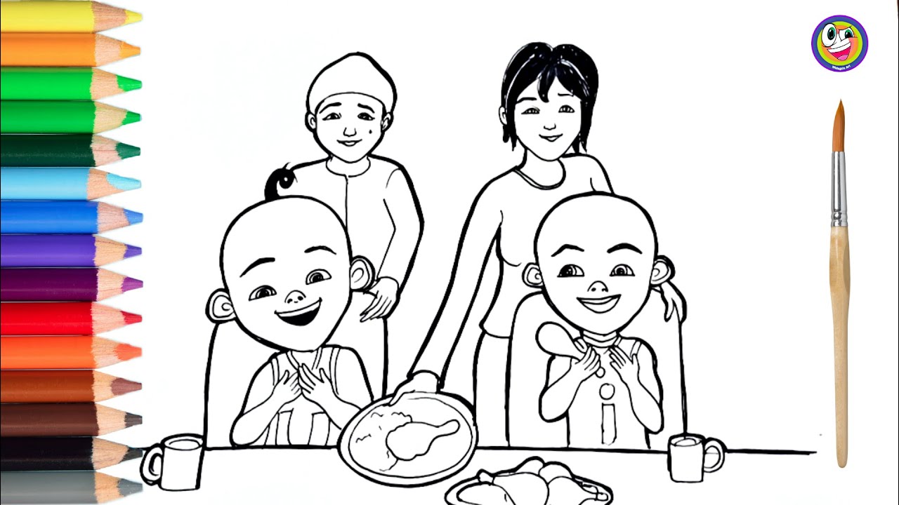 Gambar Upin Ipin Dan Kak Ros Asyik Gambar Vrogue Co