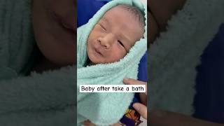 Baby after take a bath #baby #newborn #shorts #babyshorts #babygirl #babyboy #shortsfeed #shortvideo