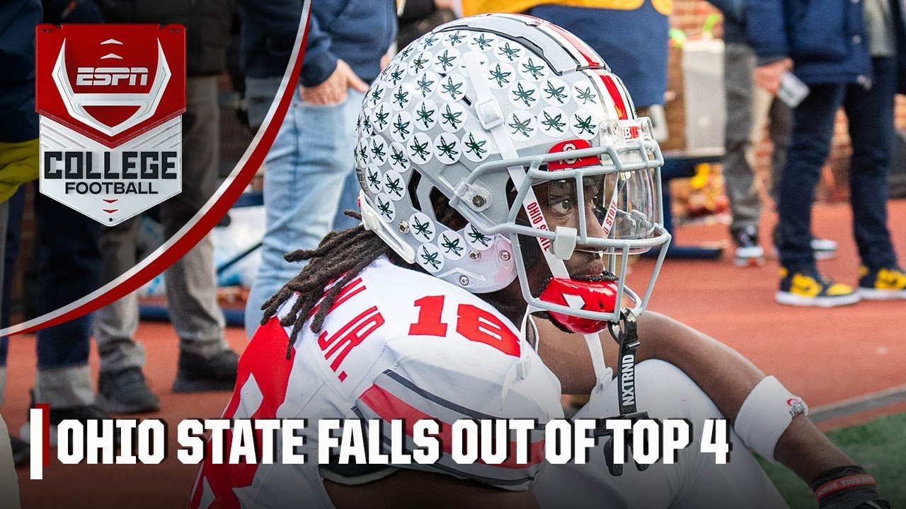 🚨 CFP RANKINGS REVEALED 🚨 OHIO STATE FALLS ALL THE WAY TO 6 😱 | ESPN ...