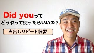 Did youってどうやって使ったらいいの？『英語声出しリピート練習』（レッスン形式だから上達しやすい！）