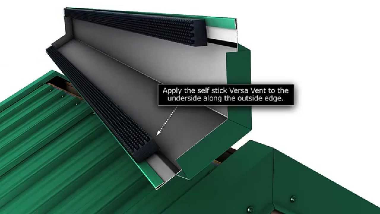 How To Install A Vented Ridge Detail On A Standing Seam Metal Roof