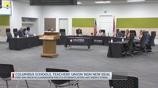 Columbus students welcoming for first day of school after new deal signed