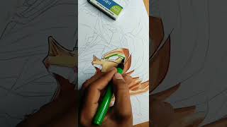 DRAWING BROLY the legendary sayian🥵🔥 #shorts #viral #artist