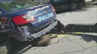 Atlanta officer receives minor injuries in multi-car wreck on Highland Avenue