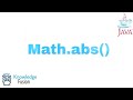 Math.abs() function in JAVA | ICSE