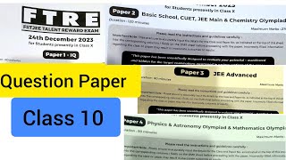 FTRE 2023 FIITJEE Question Paper Class 10 ( 24 december )