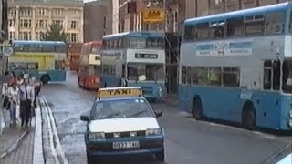 Derby Buses 1991, A nostalgic view into public transport in Derby before pedestrianisation.