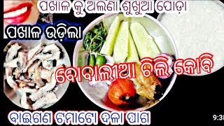 ଶୀତ ଦିନିଆ ପଖାଳ ଖିଆ ଓଃ କି ଶାନ୍ତି//ଅଲଣା ଶୁଖୁଆ ପୋଡ଼ା କୁ ବାଇଗଣ ତମାଟ ଚକଟା//sir ଙ୍କ ବୋବାଲୀଆ ଚିଲି କୋବି 🥦🍅🍆#