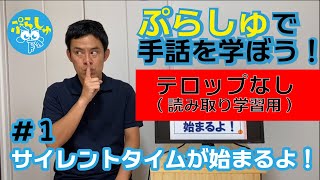 【（テロップなし）ぷらしゅで手話を学ぼう！】#1：５つの手話表現をやってみよう！【読み取り学習用】