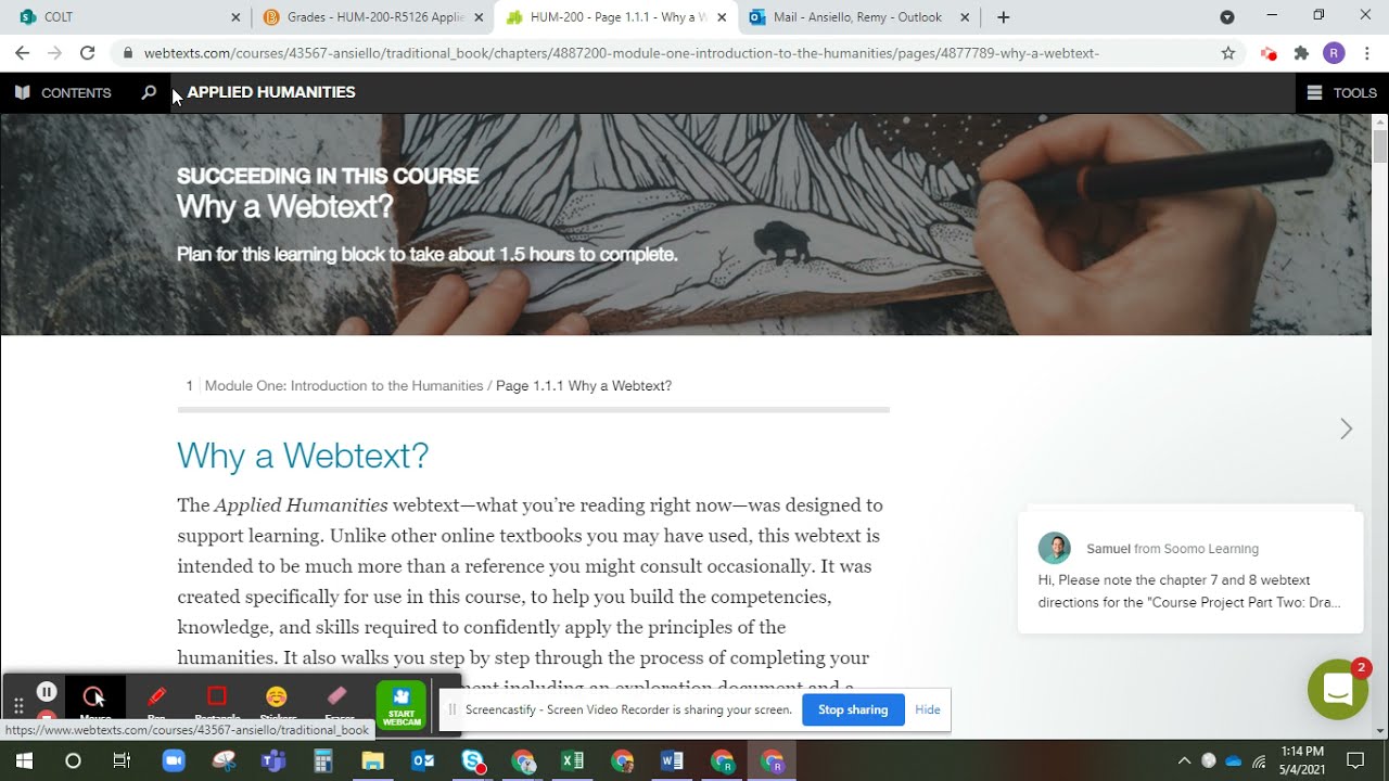 HUM 200: Module One: Soomo Webtext Chapter 1 - Part 2 - May 4, 2021 ...