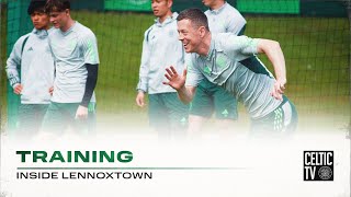 Celtic Training: The Bhoys continue to work hard ahead of Hearts test at Paradise