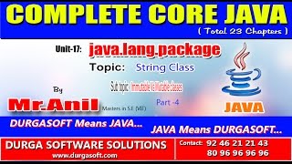 Core Java - java.lang.package - Immutable Vs Mutable classes -Part-4