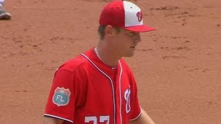 WSH@STL: Strasburg fans five in three innings