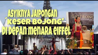 Asyiknya Jaipongan 'Keser Bojong' di depan Menara Eiffel Paris, Prancis