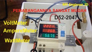 cara mudah pasang D52-2047 multi function meter ke MCB Box/Distribution Board