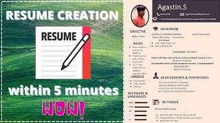 How to Write a Resume | For Freshers \u0026 Experienced People (Step-by-Step Tutorial)