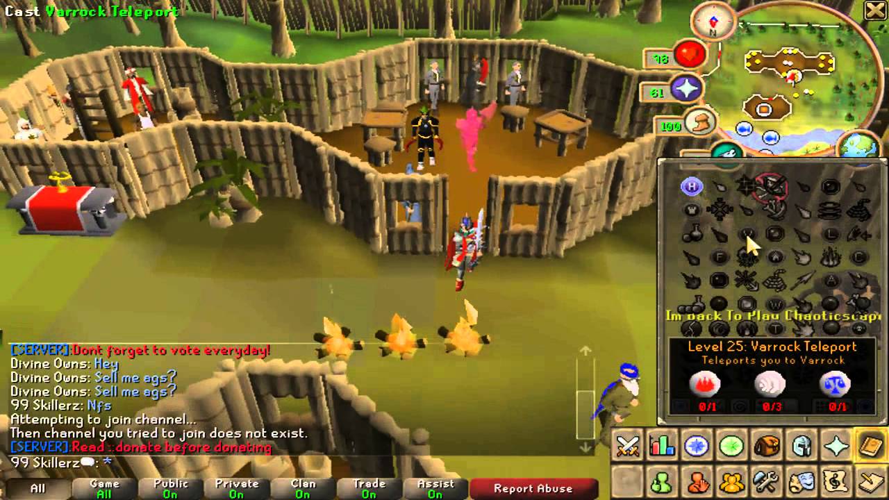 Chaoticscape 508 562 Runescape Private Server Full Features List In