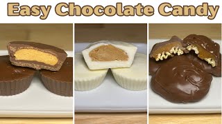 Easy Homemade Chocolate Candy: Peanut Butter Cups, White Chocolate Peanut Butter Cups \u0026 Turtles!