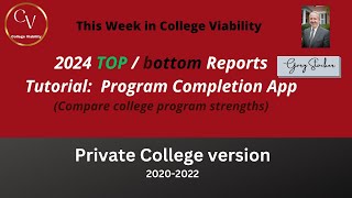 The College Viability Program Completion App Tutorial