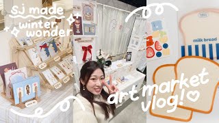 vending at my biggest art market ever! ❄️ display setup + tour, selling out, and haul