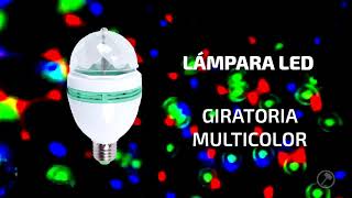 Lampara led giratoria efecto disco E27 multicolor