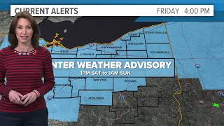 Cleveland weather: Rain/snow/mix arrive later on Saturday in Northeast Ohio