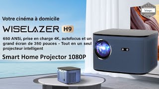 WISELAZER H9 Projector - 1080P Video Projector - 650 Ansi Lumen - Android9 - Unboxing