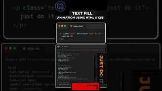 text fill animation using HTML and CSS