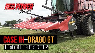 Case IH Midrange Combine with Drago Header Calibrations and Setup | Red Power Team Combine Tips