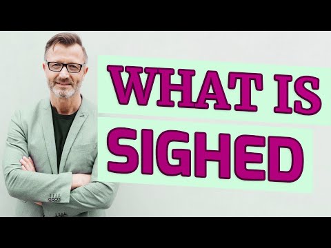 Is sighed a verb?
