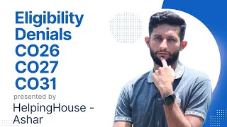 Eligibility Denial CO26 CO27 CO31 #medicalbilling #medicalcodingandbilling