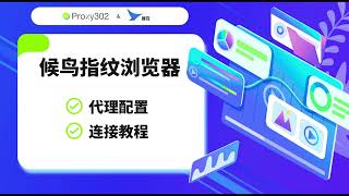 Proxy302\u0026候鸟指纹浏览器连接教程 | 如何用候鸟指纹浏览器设置Proxy302代理IP？| Proxy302即充即用、最全类型代理IP | 无阶梯式定价