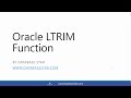 Oracle LTRIM Function