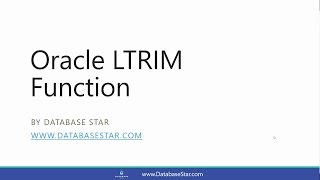 Oracle LTRIM Function