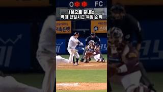 1분끝 프로야구 단일시즌 득점순위 #kbo #프로야구 #득점 #타자